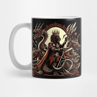 the lion king with the guardian dragon Mug